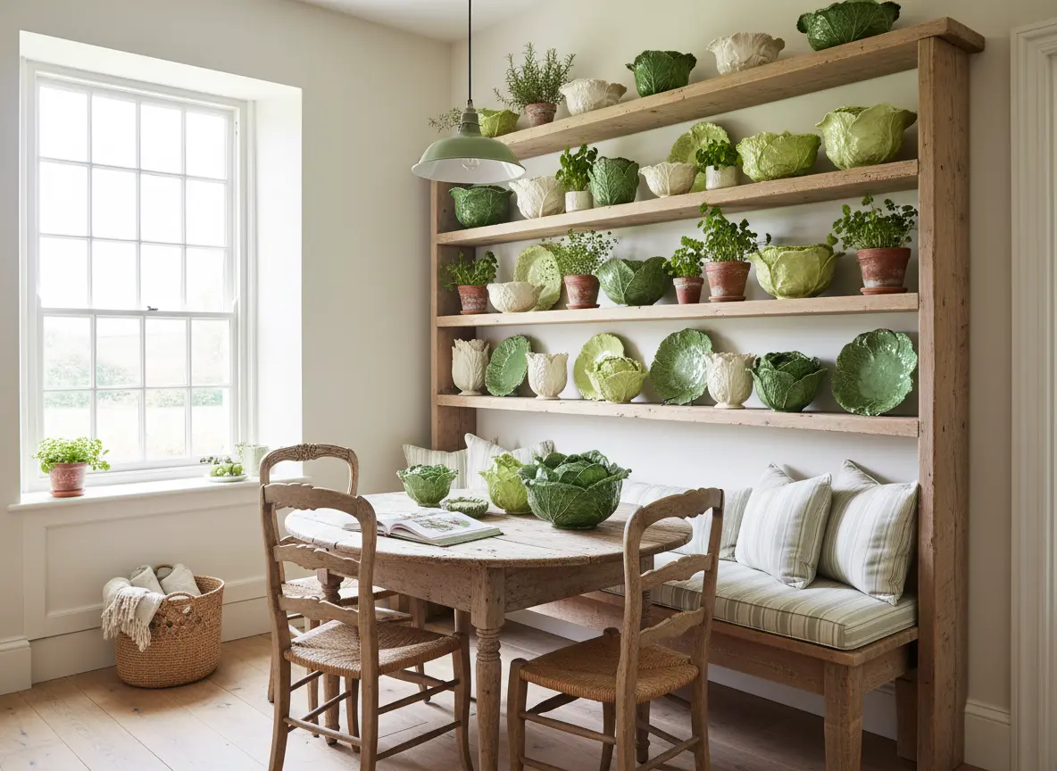 Cabbage Ceramic Display