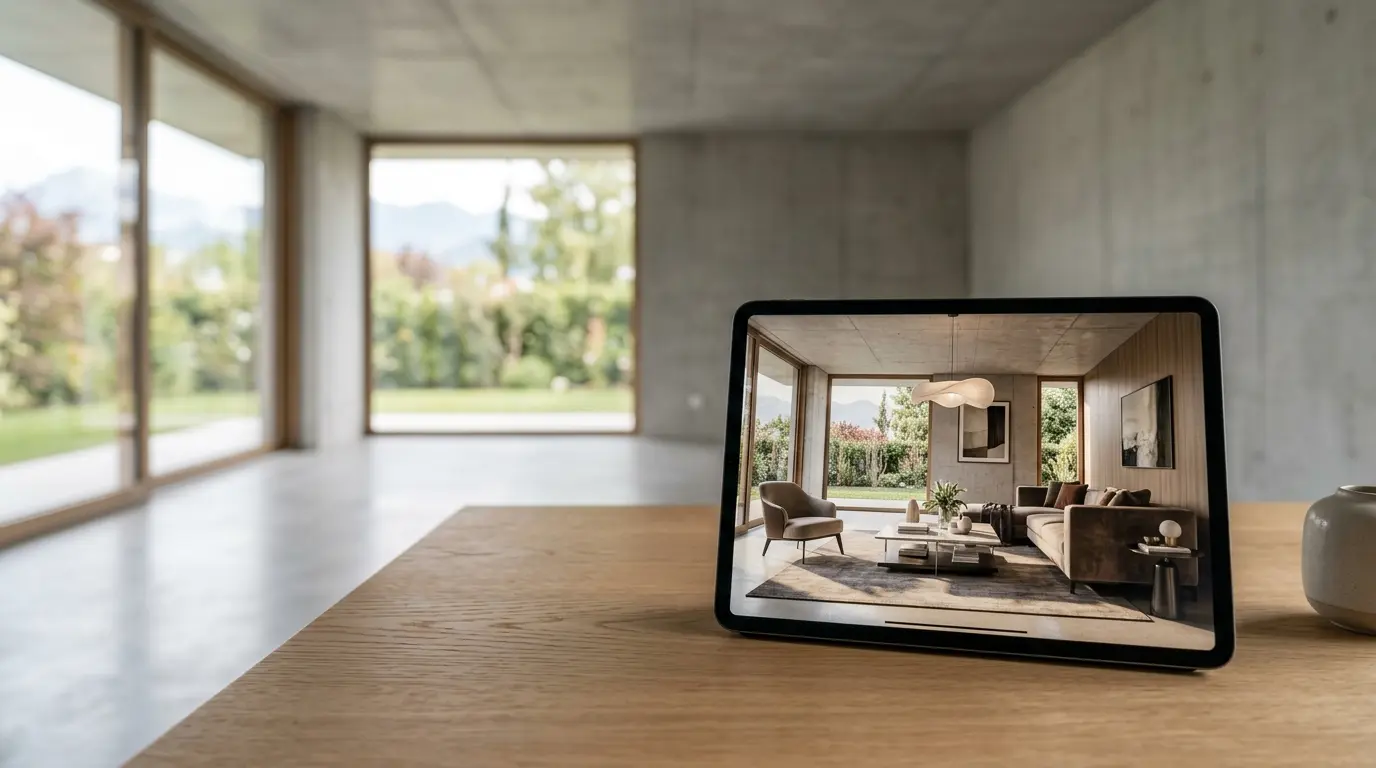 IPad displaying living room rend… 202606221411