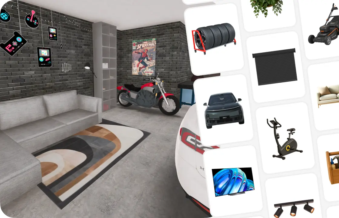 Autos parken und Stauraum hinzufügen