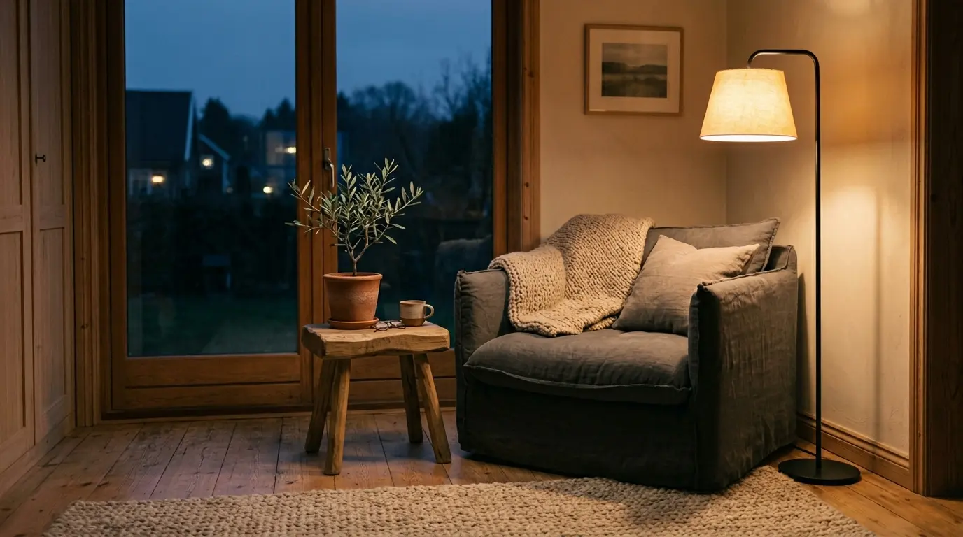 Lounge chair with lamp 202606221815