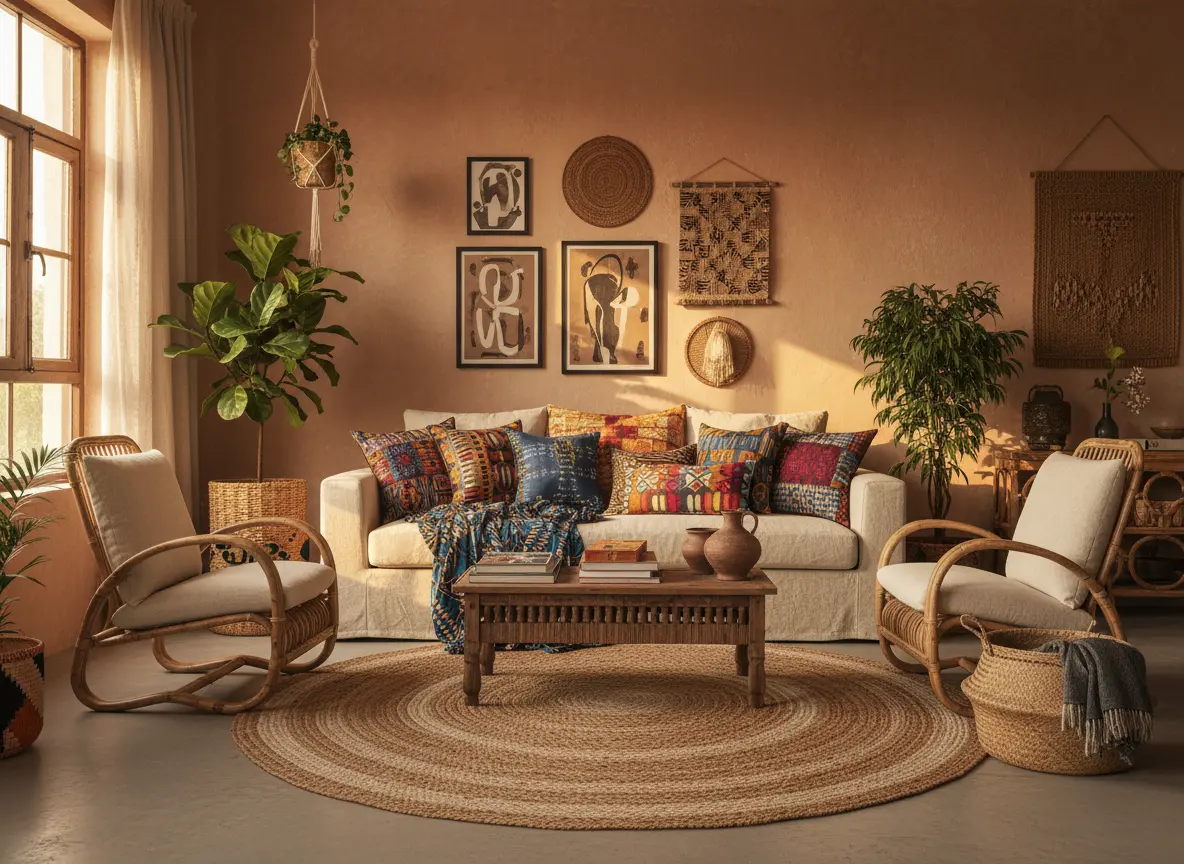 Afrohemian Living Room View