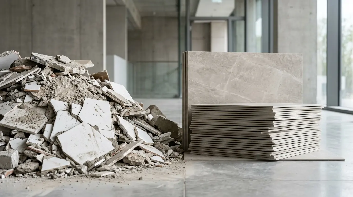 Debris and tiles contrast 202606221327