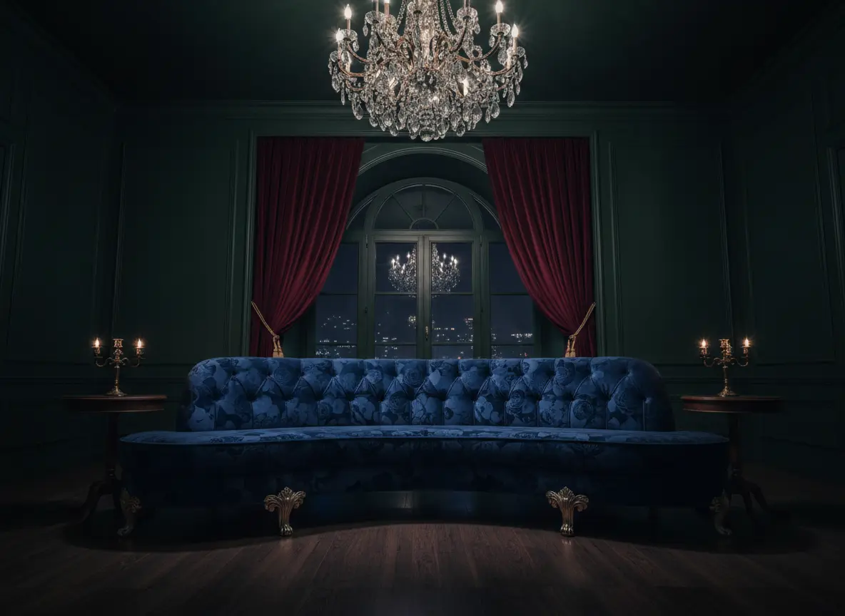 Midnight Blue Opera Living Room